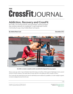 Addiction, Recovery and CrossFit