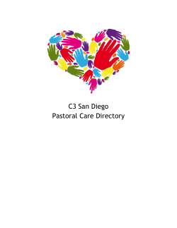 C3 San Diego Pastoral Care Directory   
