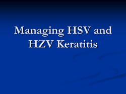 Managing HSV and HZV Keratitis