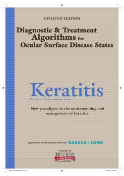 Keratitis New paradigms in the understanding and management of keratitis. UPDATED EDITION
