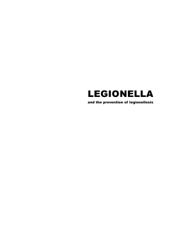 LEGIONELLA and the prevention of legionellosis  LEGIONELLA AND THE PREVENTION OF LEGIONELLOSIS