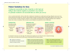 Patient Guidelines for Acne