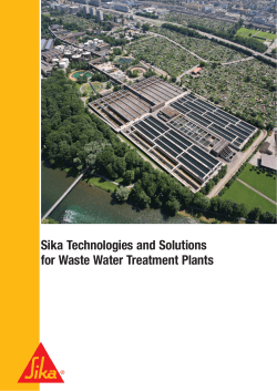 Sika Technologies and Solutions for Waste Water Treatment Plants