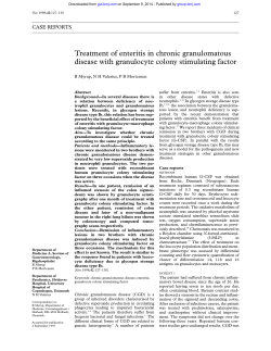 Treatment of enteritis in chronic granulomatous CASE REPORTS