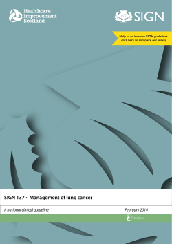 SIGN 137 •   Management of lung cancer February 2014