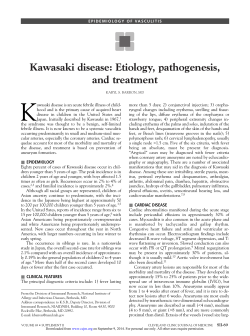 K Kawasaki disease: Etiology, pathogenesis, and treatment