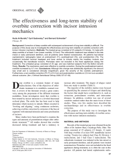 The effectiveness and long-term stability of overbite correction with incisor intrusion mechanics