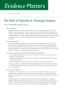 Evidence  Matters The Role of Opioids in Treating Dyspnea