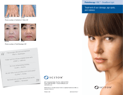 Treatment of sun damage, age spots, and redness BBL Phototherapy