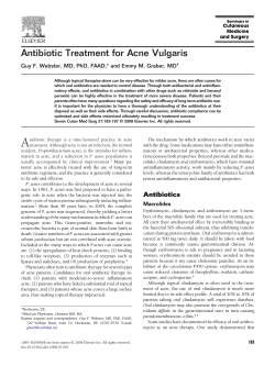 Antibiotic Treatment for Acne Vulgaris