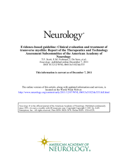 Evidence-based guideline: Clinical evaluation and treatment of