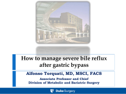 How to manage severe bile reflux after gastric bypass