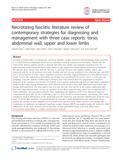 Necrotizing fasciitis: literature review of contemporary strategies for diagnosing and
