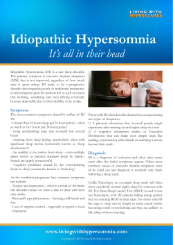 Idiopathic Hypersomnia It’s all in their head