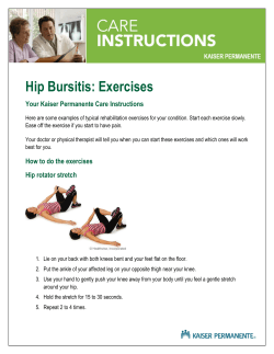 Hip Bursitis: Exercises Your Kaiser Permanente Care Instructions