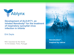 Development of ALX-0171, an inhaled Nanobody for the treatment of respiratory syncytial virus