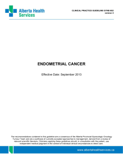 ENDOMETRIAL CANCER Effective Date: September 2013