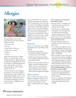 Allergies Health Matters Kaiser Permanente