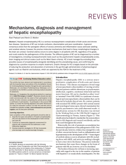 Mechanisms, diagnosis and management of hepatic encephalopathy