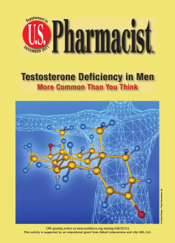 Testosterone Deficiency in Men More Common Than You Think Sup p