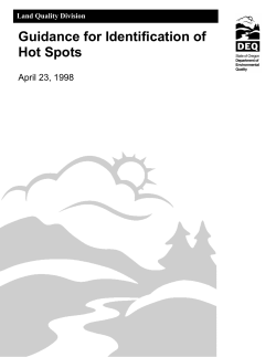 Guidance for Identification of Hot Spots  April 23, 1998