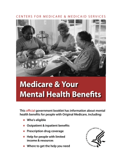 Medicare &amp; Your Mental Health Benefits