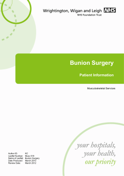 Bunion Surgery  Patient