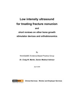 Low intensity ultrasound for treating fracture nonunion and