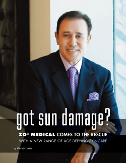 got sun damage? ZO MEDICAL WITH A NEW RANGE OF AGE DEFYING SKINCARE