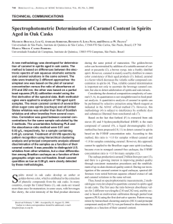 Spectrophotometric Determination of Caramel Content in Spirits Aged in Oak Casks
