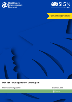 SIGN 136 •   Management of chronic pain December 2013