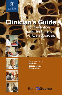 Clinician’s Guide to Prevention and Treatment of Osteoporosis