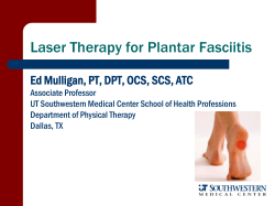 Laser Therapy for Plantar Fasciitis