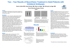 – Year Results of NeuroVision Treatment in Adult Patients with Two