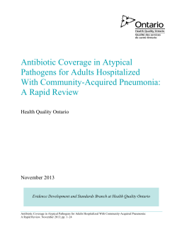 Antibiotic Coverage in Atypical Pathogens for Adults Hospitalized With Community-Acquired Pneumonia: