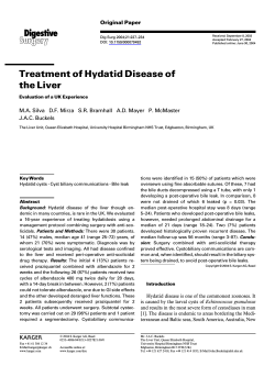 Treatment of Hydatid Disease of the Liver Original Paper