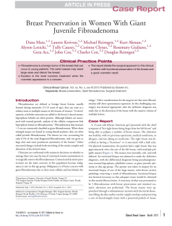 Breast Preservation in Women With Giant Juvenile Fibroadenoma
