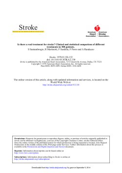 Is there a real treatment for stroke? Clinical and statistical... treatments in 300 patients.
