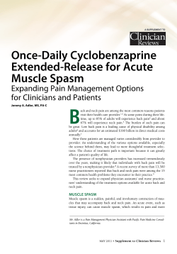 B Once-Daily Cyclobenzaprine Extended-Release for Acute Muscle Spasm
