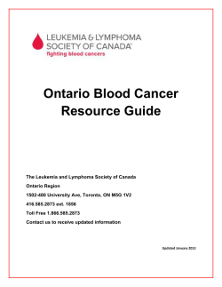 Ontario Blood Cancer Resource Guide
