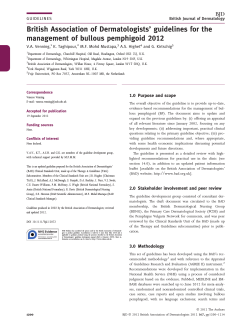 British Association of Dermatologists’ guidelines for the BJD