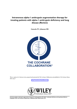 Intravenous alpha-1 antitrypsin augmentation therapy for