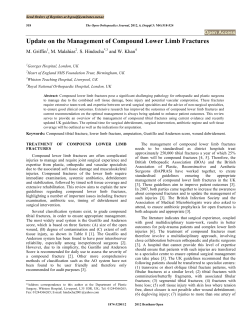 Update on the Management of Compound Lower Limb Fractures Open Access