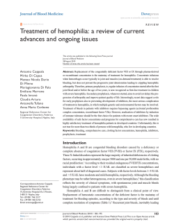 Treatment of hemophilia:  a review of current Dove