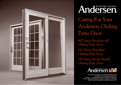 Caring For Your Andersen Gliding Patio Door