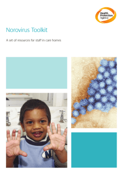 Norovirus Toolkit A set of resources for staff in care homes