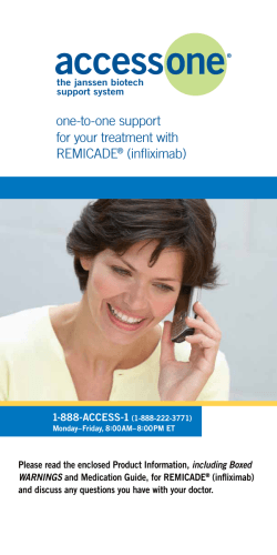 one-to-one support for your treatment with REMICADE (infliximab)