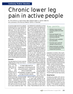 Chronic lower leg pain in active people