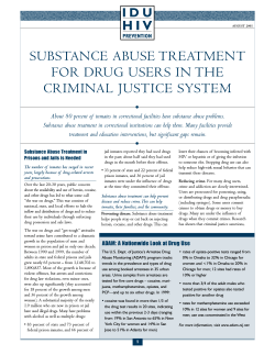 SUBSTANCE ABUSE TREATMENT FOR DRUG USERS IN THE CRIMINAL JUSTICE SYSTEM H I V