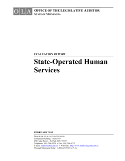 State-Operated Human Services  O